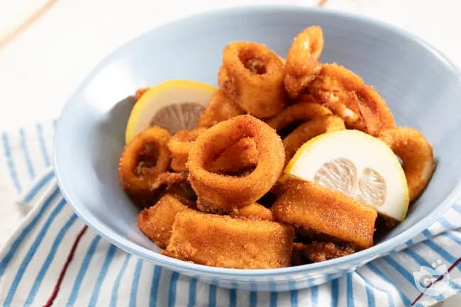 Anelli di calamari al forno