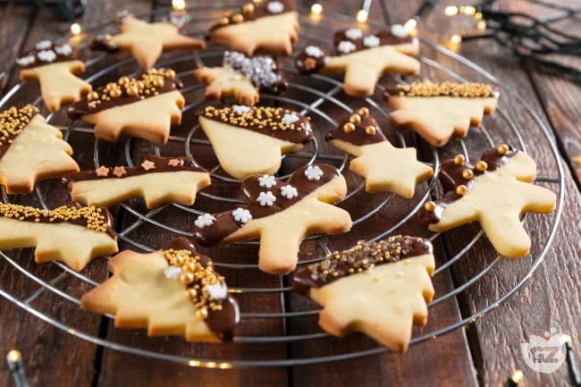 Biscotti di natale con cioccolato