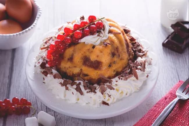 Budino di panettone con crema