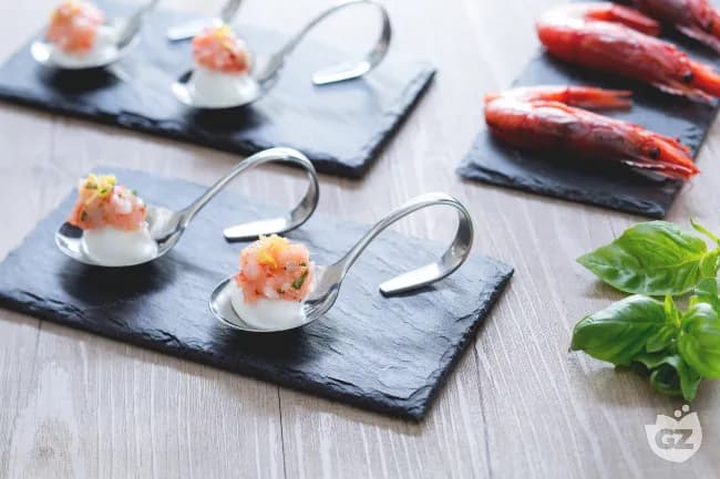 Finger di bufala e gamberi