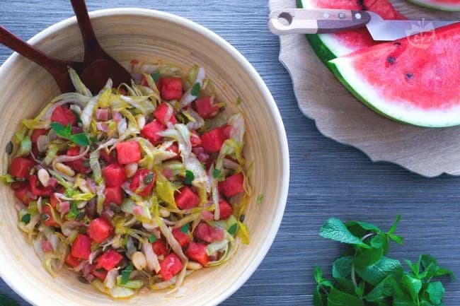 Insalata di anguria con speck