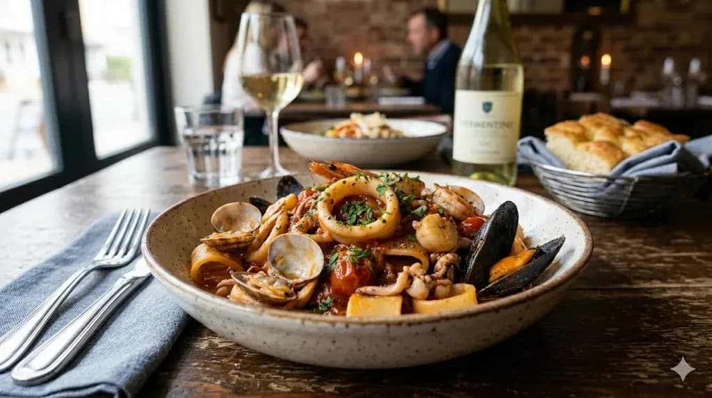 Calamarata con frutti di mare