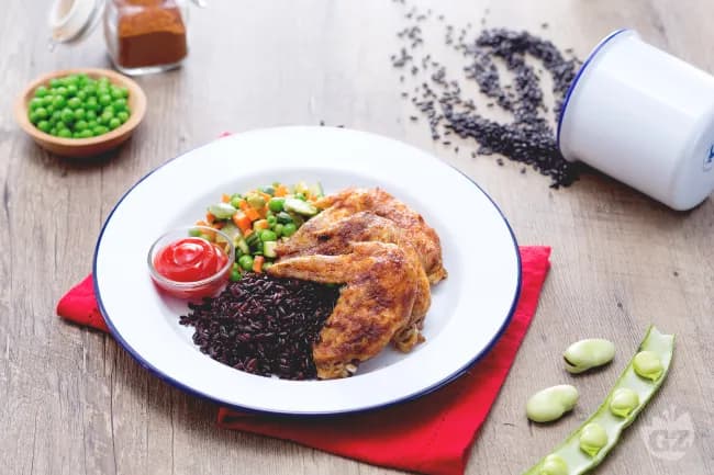 Alette di pollo al forno con riso