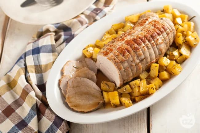 Arrosto di vitello al forno con patate