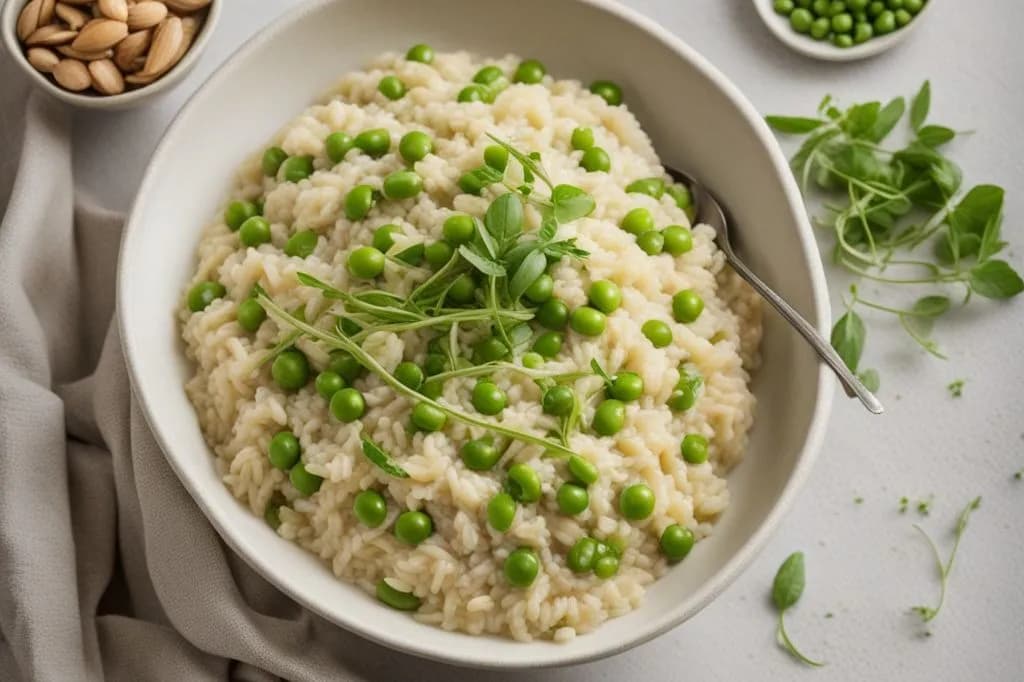 Risotto cremoso ai piselli