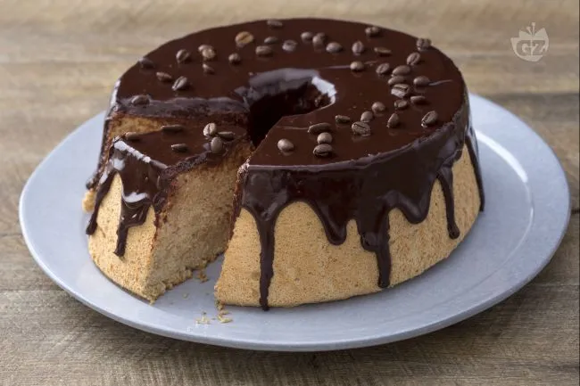 Angel cake al caffè con glassa al