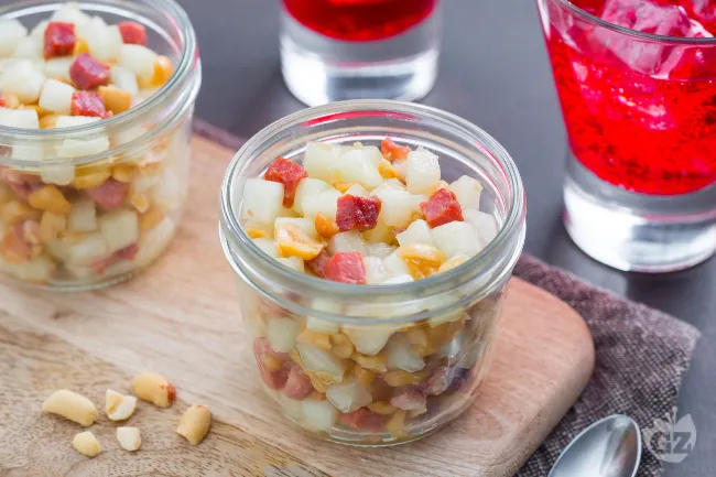 Bicchierini di melone e pancetta