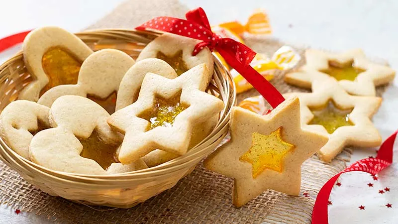 Biscotti di vetro natalizi