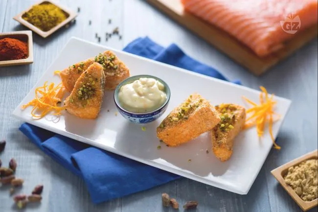 Bocconcini di salmone speziato croccante