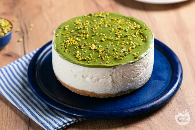 Cheesecake al pistacchio senza forno