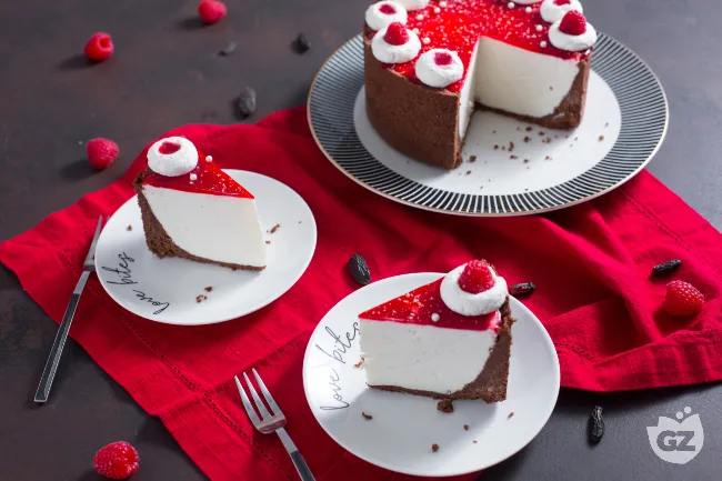 Cheesecake san valentino senza forno