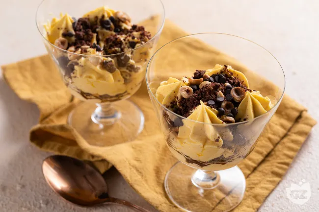 Crema al mascarpone con crumble