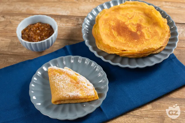 Crepe senza latte con succo