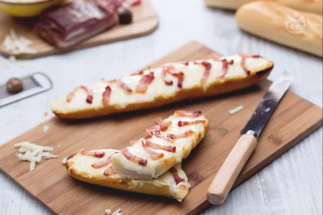 Croque baguette al forno