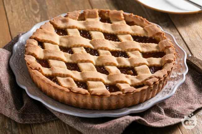 Crostata di marmellata con pasta frolla