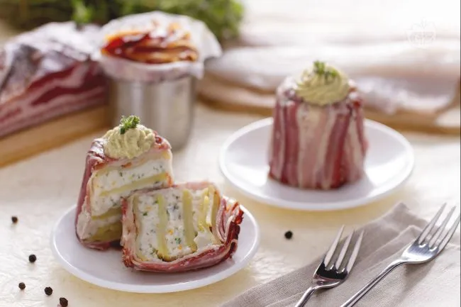 Flan di merluzzo su crema di carciofi