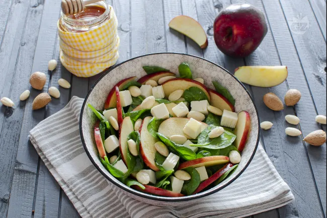 Insalata di mele, spinacini