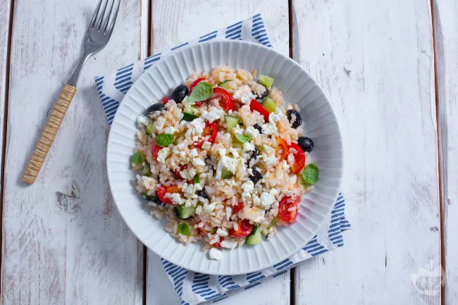 Insalata di riso alla greca
