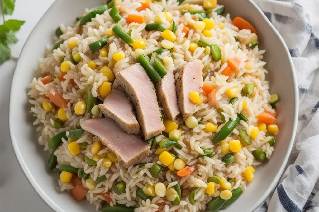 Insalata di riso con verdure al