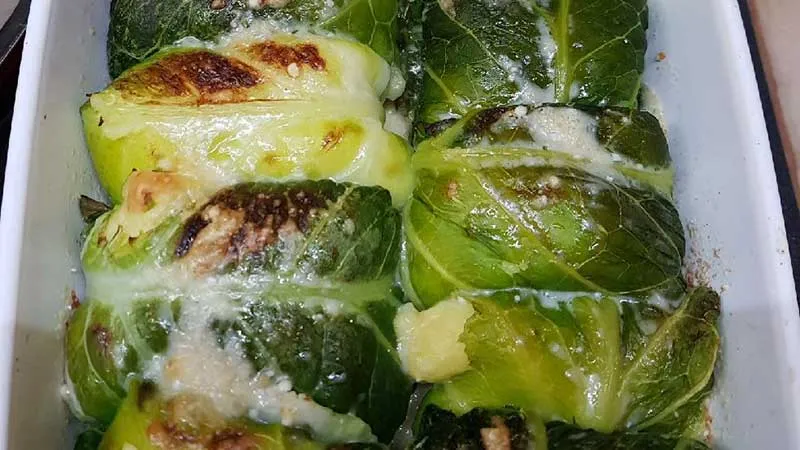 Involtini di verza e patate filanti