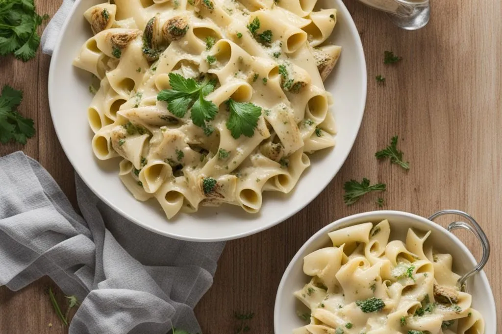 Pasta cremosa con carciofi