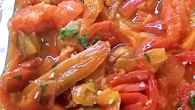 Peperoni al vapore con aglio