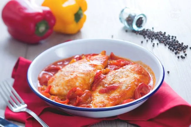 Petto di pollo ai peperoni