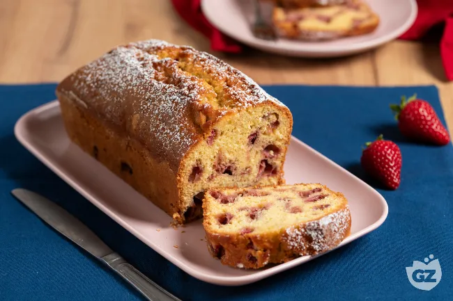 Plumcake fragole e cocco