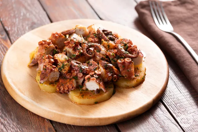 Polpo alla galiziana (pulpo a la gallega)