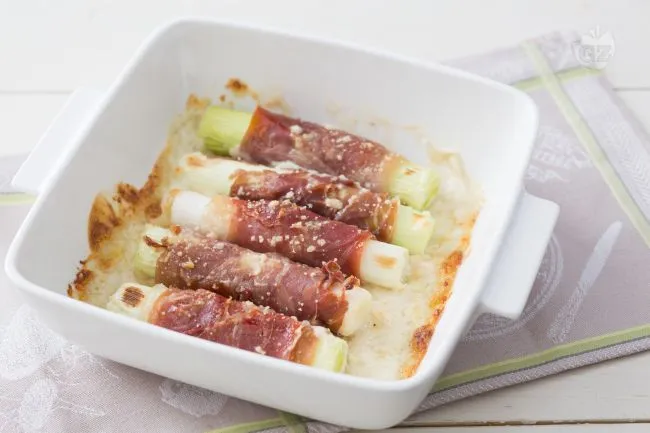 Porri al prosciutto