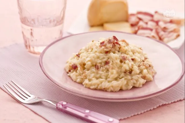 Risotto affumicato con pancetta e provola