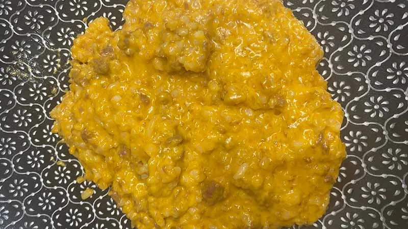 Risotto con salsiccia luganega e philadelphia