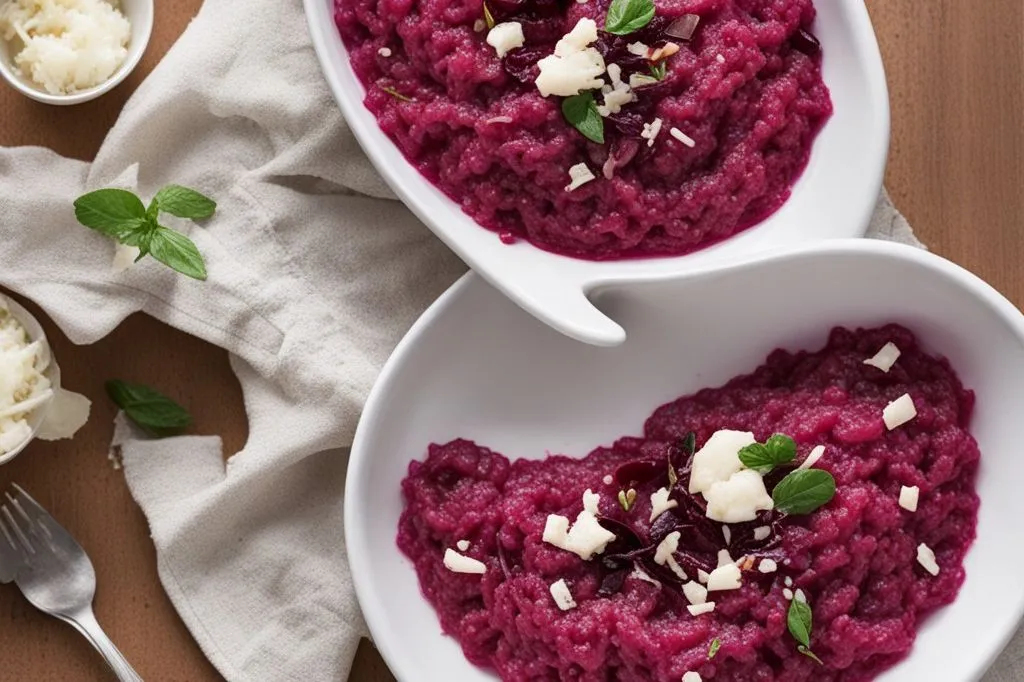 Risotto cremoso alla barbabietola