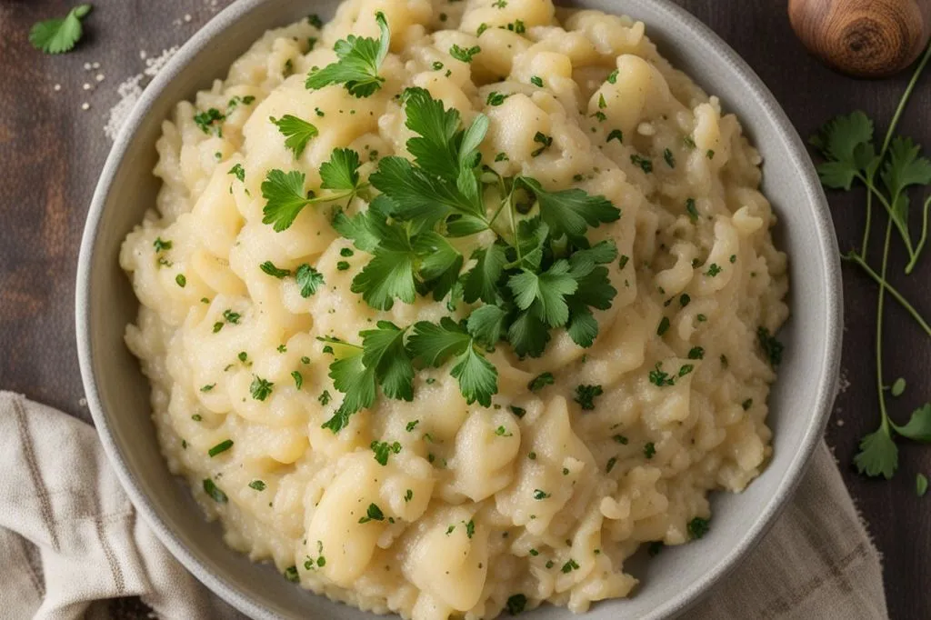 Risotto cremoso con patate