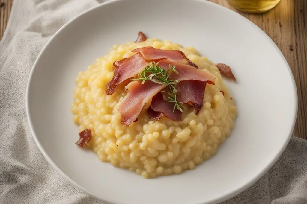 Risotto cremoso con scamorza