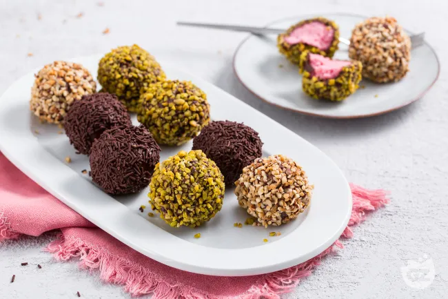 Tartufini di yogurt ai frutti