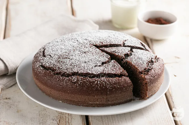 Torta al cacao con misura a vasetti