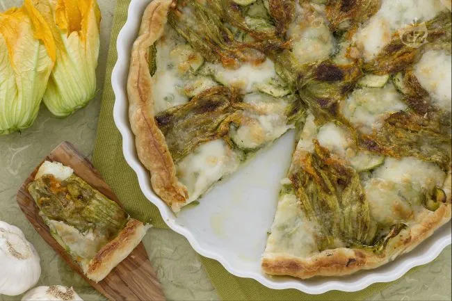 Torta di zucchine e i suoi fiori