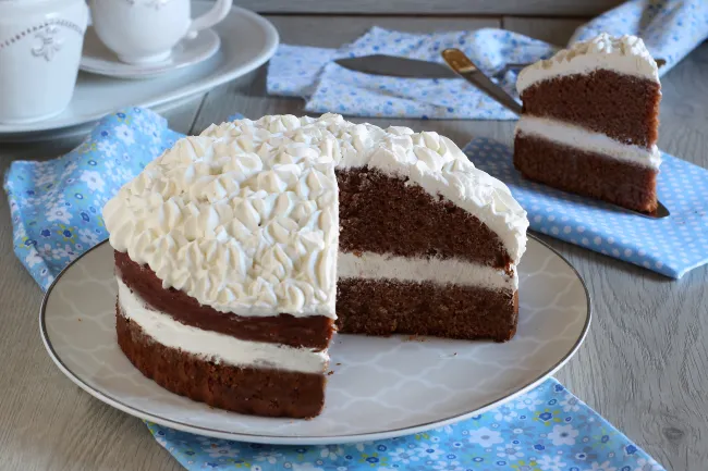 Torta panna e nutella