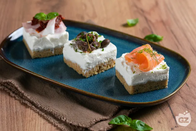 Tris di cheesecake salate