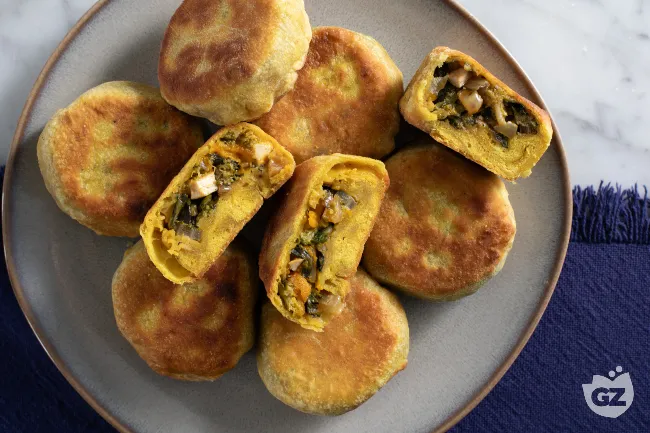 Veggie buns al curry ripieni