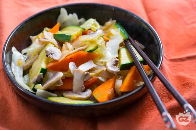 Verdure saltate con salsa di soia