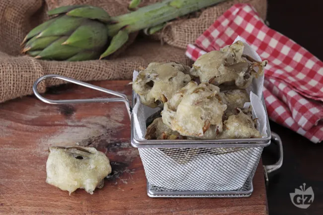Zeppole ai carciofi fritte