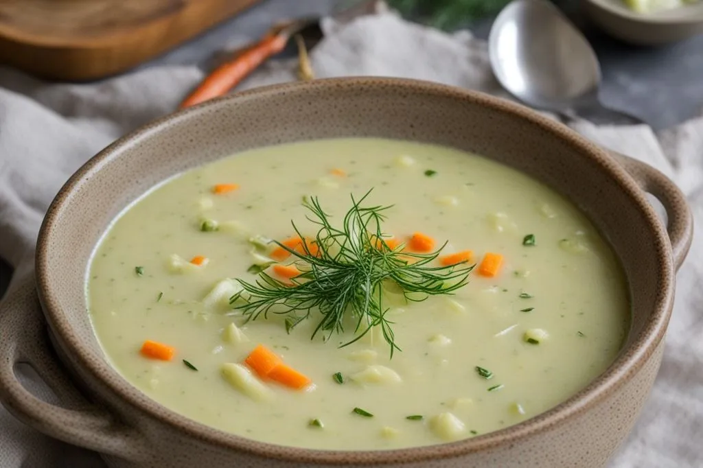 Zuppa cremosa di zucchine e patate